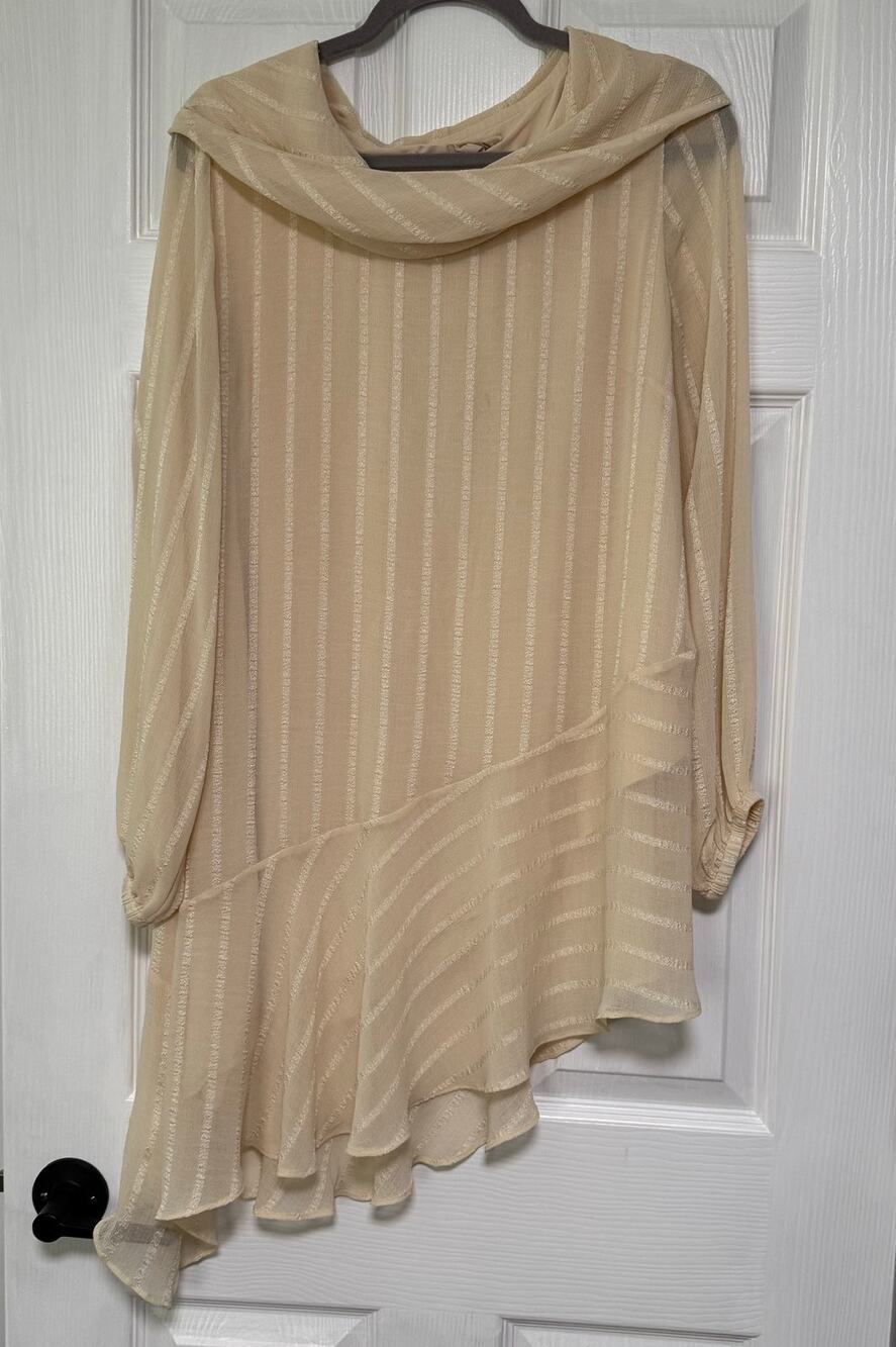 Soft Surroundings Women's Neapolitan Asymmetrical Tunic Top Size Large